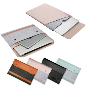 "Custodia custodia borsa laptop in feltro in pelle per MacBook Pro/Air 11,6"" 13,3"" 15,4""" - Foto 1 di 28