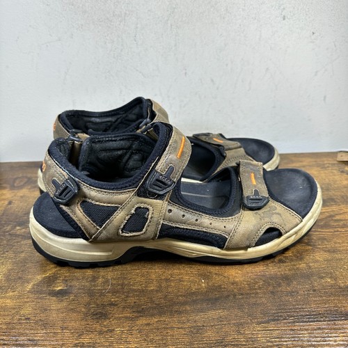 ECCO Yucatan Marrone Talpa Escursionismo Sport Sandali Scarpe Uomo Taglia 12