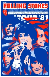 THE ROLLING STONES 1981 AMERICAN TOUR PONTIAC SILVERDOME PROMO POSTER / NM 2 MNT - Picture 1 of 1