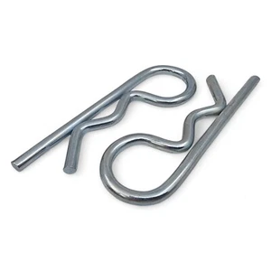 R Clips Bright Zinc Plated Retaining Pins - M4 M6 M8 Split Pins for Clevis pins - Picture 1 of 3
