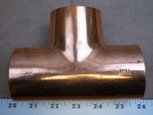 2" x 2" x 2" Copper Tee - Picture 1 of 4