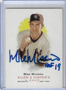 Mike Mussina Autographed 2007 Topps Allen and Ginter 58 Card - Picture 1 of 1