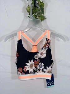 Reggiseno bambina DSG Performance Sport Aspire retrò floreale nero taglia L - Foto 1 di 3