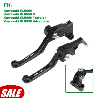 Kit de palancas de embrague de freno con manija pivotante CNC para KAWASAKI KLR650 2008-2024 Foto 1 de 4