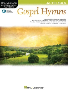 Gospel Hymns Alto Sax Solo Sheet Music 15 Christian Songs Play-Along Book Audio - Picture 1 of 1