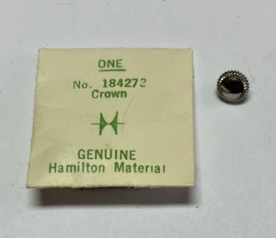 Винтажные новые из старых запасов Hamilton Croydon cld нержавеющая сталь часы Crown #184273 - Изображение 1 из 3