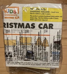 Kit de taller Home Depot Kids 2021: auto de Navidad de Santa con pasador Sellado nuevo en paquete - Imagen 1 de 1