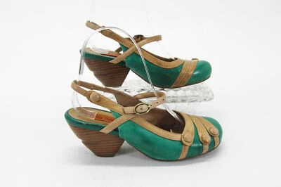 Miz Mooz Womens Ella Shoes Size 5.5 Leather Slingback Heels Pre Owned vq - Image 1 of 4