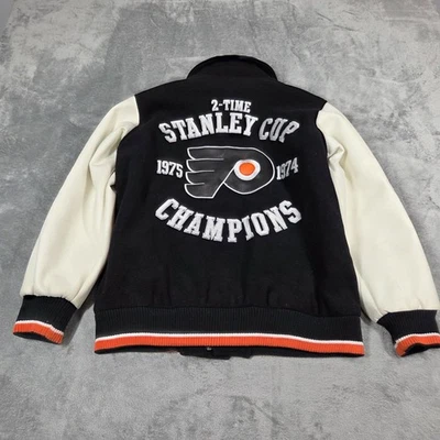 Chaqueta Philadelphia Flyers para mujer M mezcla de lana Varsity 2 Time Champion 74-75 Foto 1 de 4