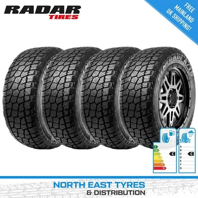 4X 33/12.50R20 RADAR RENEGADE A/T-5 NEW ALL TERRAIN TYRES - 33 12.50 20 114Q M+S - Image 1 of 4