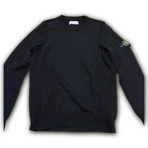 Stone Island schwarzer Strickpullover U-Ausschnitt QR authentifiziert Kostenloser Versand - Bild 1 von 4