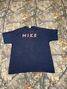 Vintage 90’s Tee Shirt Embroidered Nike Logo Tee Shirt LARGE Made In USA - Bild 1 von 4