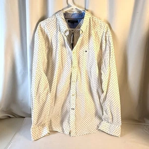 NWT Tommy Hilfiger Shirt The Flex Regular Fit Mens XL White Long Sleeve Button - Picture 1 of 12