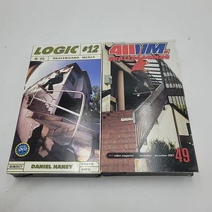 411vm video magazine issue #49 & Logic #12 VHS Tape Bob Burnquist 01 & 02 Skate - Foto 1 di 4