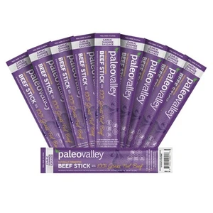 100% Grass Fed Garlic Summer Sausage Beef Sticks - Delicious Gluten Free Beef... - Picture 1 of 6