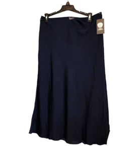 VINCE CAMUTO WOMENS COASTAL BLUE MIDI LENGTH SLIP SKIRT SIZE LARGE $99.00 - Picture 1 of 8