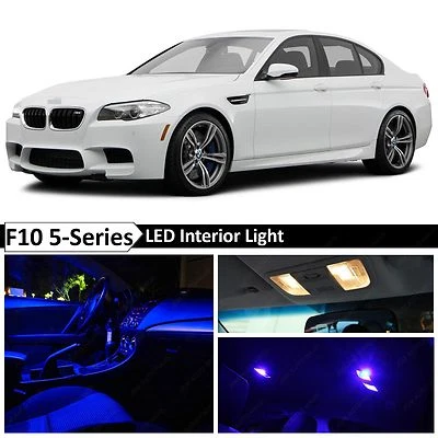 Blue Interior LED Light Package for 2011-2015 BMW 5 Series M5 535i 550i F10 - Image 1 of 4