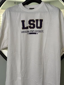 Gear LSU Tigers White SS XL T-Shirt NEW & Ships FREE!!! - Picture 1 of 4