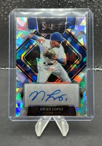 2022 Panini Select NICKY LOPEZ Signatures Cracked Ice Prizm Auto #/25 - Picture 1 of 3