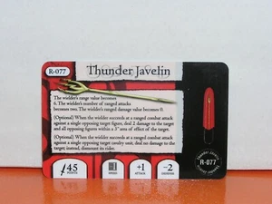 Tarjeta Mage Knight Relic Card R-077 Thunder Javelin - Imagen 1 de 1