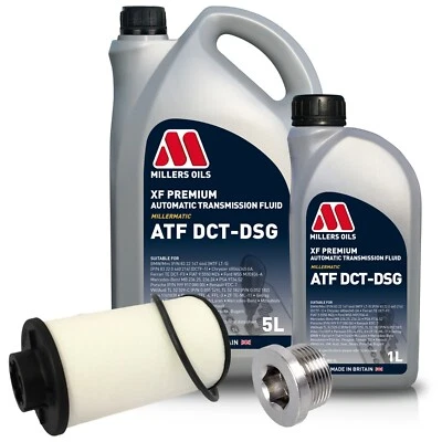 DSG DQ250 Gearbox Service Kit Millers Oils DCT DSG Oil, Oil Filter and Sump Plug - Image 1 of 4