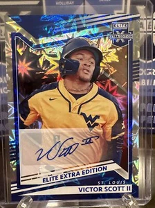2022 Elite Extra Edition Victor Scott II Auto Blue Burst FOTL /20 - Picture 1 of 4