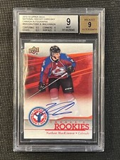 2014-15 Upper Deck National Hockey Card Day Canada Auto Nathan MacKinnon BGS 9