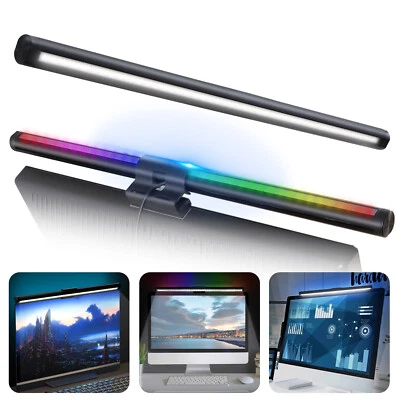LED Computer Monitor Lichtleiste USB Bildschirm Schreibtischlampe RGB Dimmbar DE - Bild 1 von 4