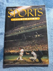 EUC Vtg '94? SPORTS ILLUSTRATED Vol1 No1 Aug'54 REPRINT Topps Card sheet - Picture 1 of 12