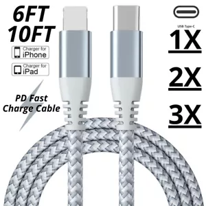 For iPhone 13 12 Pro Max X 8 7 PD 20W Fast Charging Cable Type C USB-C Data Cord - Picture 1 of 15