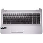 Replacement For HP 15-AF105AX Silver Palmrest Top Case UK Keyboard with TouchPad