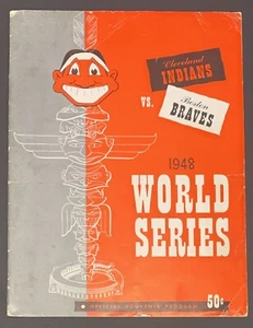 1948 World Series Program Cleveland Stadium Boston Braves vs Indians Vintage MLB - Picture 1 of 5