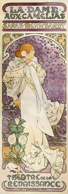 Alphonse Mucha: "Sarah Bernhardt - La Dame aux Camelias" (1896) — Fine Art Print