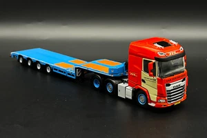 DAF XG 6x2 twin steer semi low loader 4 axle "van der Meijden" WSI truck models - Picture 1 of 12