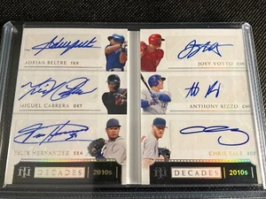 2021 NT Decades Booklet Auto (MIGUEL CABRERA, CHRIS SALE, ADRIAN BELTRE) 5/5 HOF - Picture 1 of 2