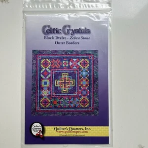 Quilters Quarters Celtic Crystals Quilt Pattern Block Twelve Zebra Stone Outer - Picture 1 of 2