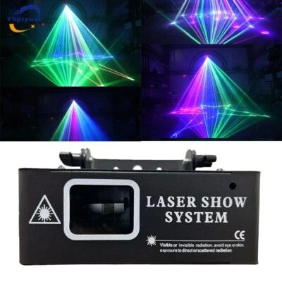 500mW RGB DMX Sound Pattern Laser Light Disco Show Party DJ Scanning Projector - Image 1 of 4