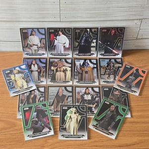 Star Wars Galactic Files Topps Lote de 17 Vader Leia Darth Maul Plata TMP-4 C1 - Imagen 1 de 19