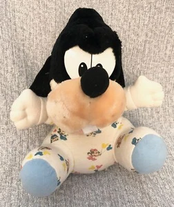 Pijama de tela de felpa Applause Baby Goofy 1984 Mickey Minnie vintage Disney J11 - Imagen 1 de 2