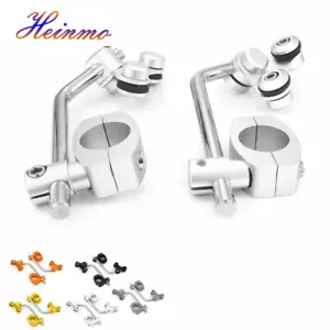 Universal Motorcycle 7/8" 22mm Standard Handlebar Windshield Bracket Mount Clamp - Foto 1 di 6