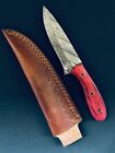 9.5" Fire Storm Damascus Steel Drop Point Knife For Hunting & Camping OX 473