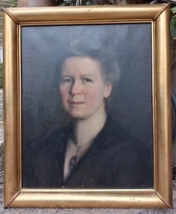Antikes Ölgemälde-Porträt, Original, 1925 er. - Bild 1 von 4