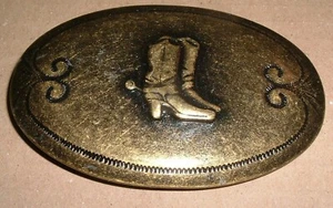 Cowboy Boots with Spurs Belt Buckle - Picture 1 of 2