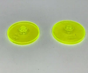 LEGO Espace : 2x Disque 4 X 4 - Réf 3960 trans-néon vert - Set 6982 6988 6861 - Picture 1 of 1