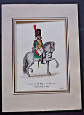 Di Paoli aquarelle originale Sapeur du 11ème Régiment de Dragons 1807