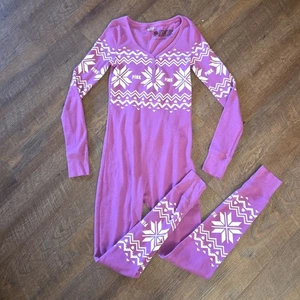 Victoria's Secret Pink RARE Thermo Long Janes Strampler Einteiler Druckknopf Gr. XS - Bild 1 von 5