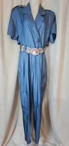 Vintage Country blau Militär Overall WESTBOUND Taschen Gürtelleisten Gr. 10 PLZ RD! - Bild 1 von 12