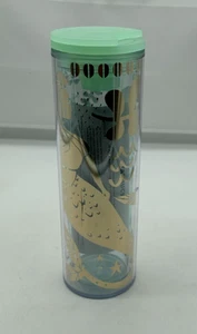 Starbucks 2020 Tumbler Gold Mint Green Mermaid Siren Clear Cold Cup 16oz NEW - Picture 1 of 3