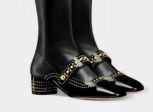 Dior Christian Dior Belle-D Stiefeletten mit Absatz und Nieten $ 1650 Einzelhandel Größe 38 - Bild 1 von 14