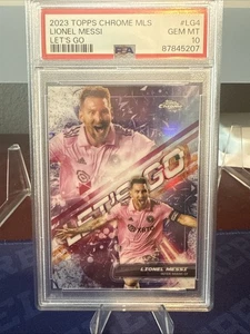 2023 Topps Chrome MLS #LG4 Lionel Messi Let's Go SSP Inter Miami - PSA 10 - Picture 1 of 2
